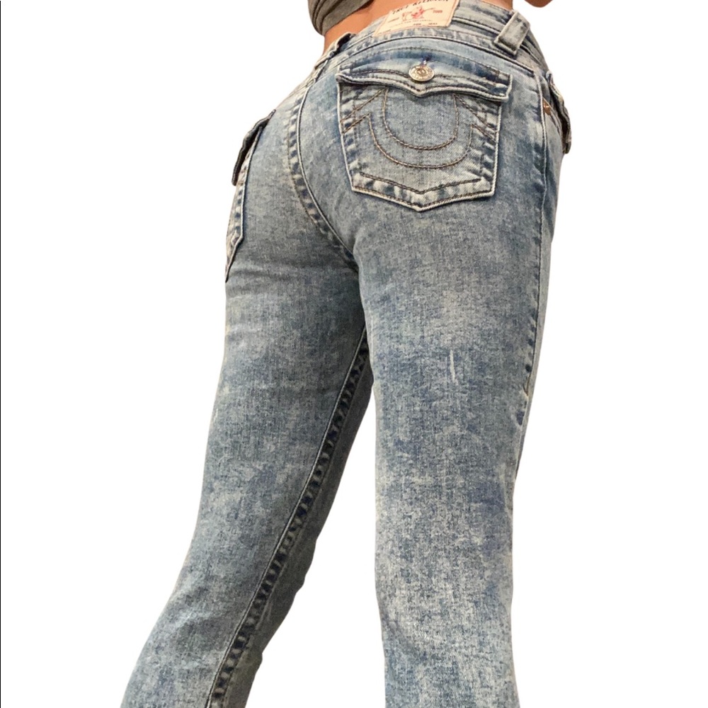 True Religion distressed Halle mid-rise skinny jean